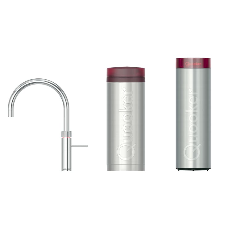 Quooker Fusion Round PRO3 in chroom met CUBE voor gekoeld en bruisend water